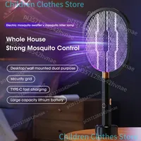 2025 Upgraded 3000V Electric Mosquito Racket with Purple Killer Lamp TYPE-C Rechargeable Bug Fly Swatter