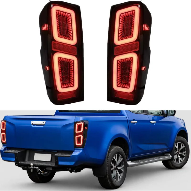 Auto Rear Lamps For 2023  2022 Isuzu D-max Dmax Tail Lights Lamp Led Rear Turn Signal Brake Reverse Lights Car Accessories 2021