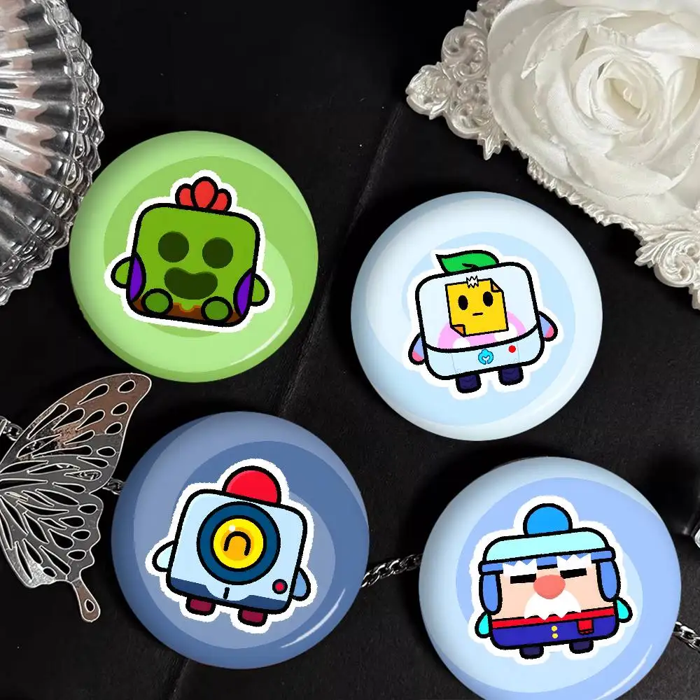Mobile Game B-Brawl S-Stars Anime Button Pin Handmade Brooch for Clothes Cartoon Badge Backpack Decoration Jewelry Accessories