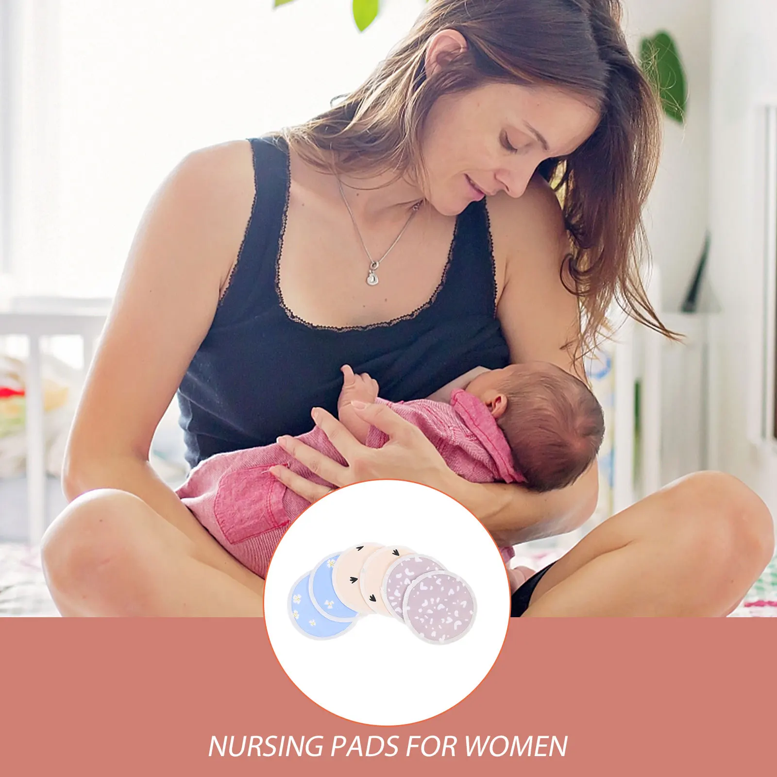 

1 set Reusable Breast Anti Galactorrhea Cushion Washable Breastfeeding Pads Spill Prevention Nursing Postpartum Essentials