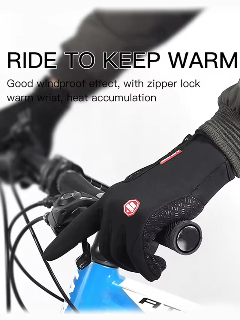 AliExpress NONE Touchscreen Winter Warm Cycling Gloves Full-finger Touchscreen Anti-slip Waterproof Outdoor Camping Sports Full-finger Design