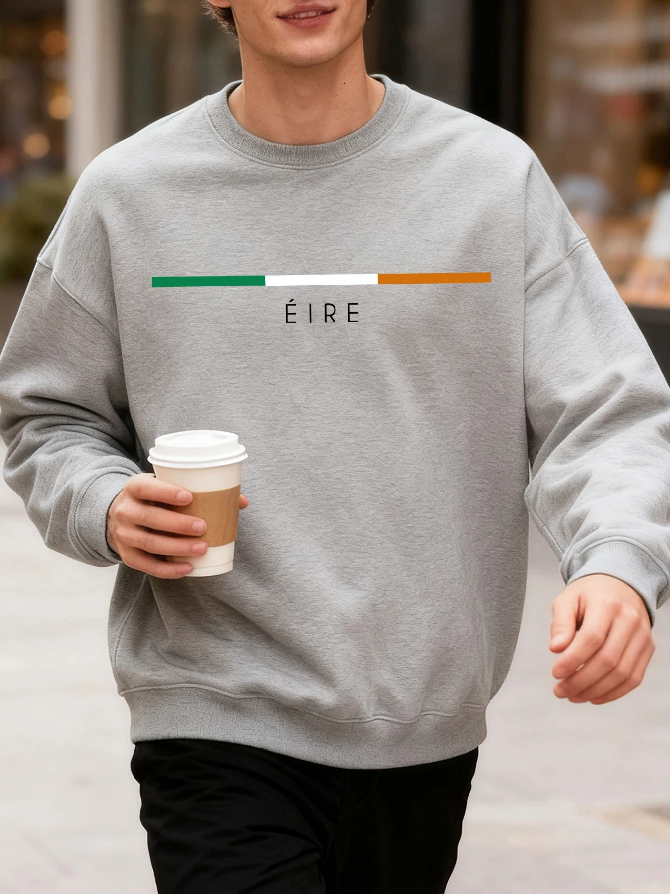 Irland Éire Brief Drucken Sweatshirt Mann Mode Pullover Herbst Lässige Sportswear Kleidung Oversize Crewneck Streetwear