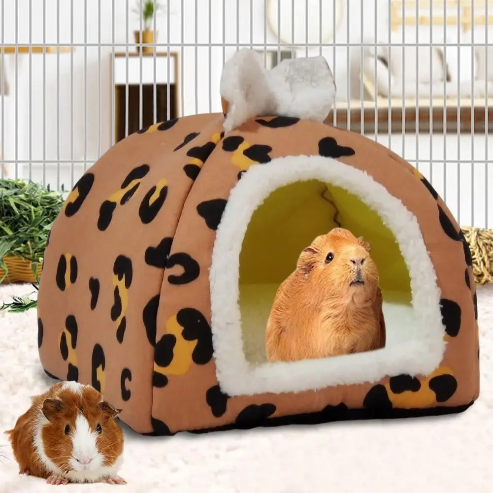 Hamster Nest Bed Cozy Washable Guinea Pig Bed for Small Hideout House for Rabbits Rats Hedgehogs Soft Cave Bed for Squirrels
