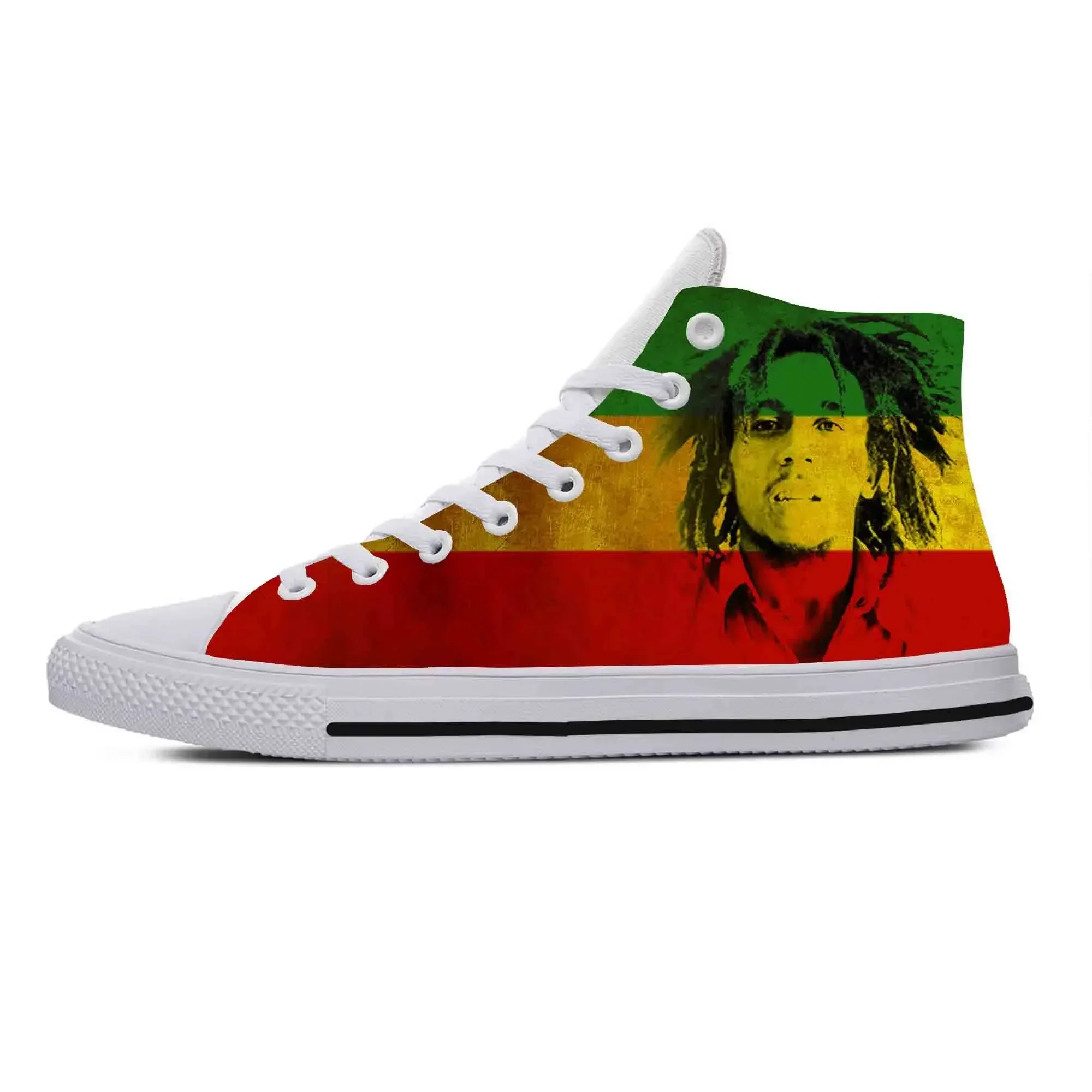 

Legend Bob Marley Reggae Rasta Music Rock Fashion Casual Cloth Shoes High Top Comfortable Breathable 3D Print Men Women Sneakers