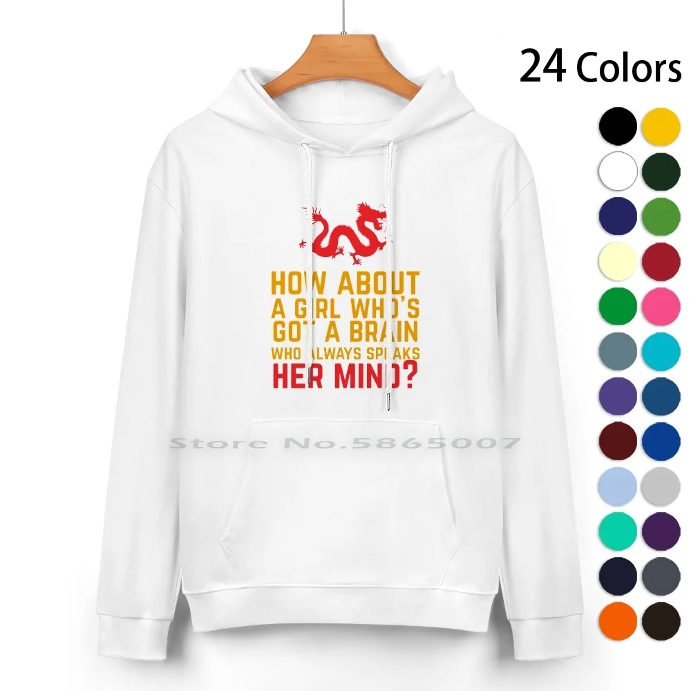 How About A Girl Who's Got A Brain ? Pure Cotton Hoodie Sweater 24 Colors Princess The Little Mermaid Pocahontas Jasmine