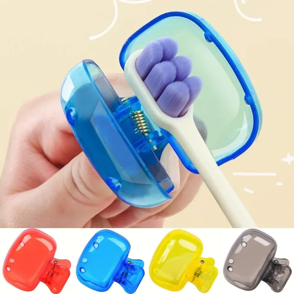 New1PCS Travel Toothbrush Head Covers Toothbrush Protector Cap Brush Pod Case Protective Portable Plastic Clip For Household Tra