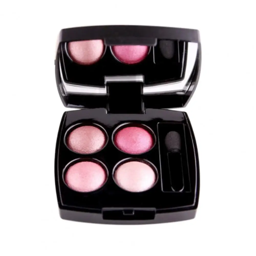 Multicolor Beautiful Pearlescent 4 Colors Eye Shadow Plate Portable Cosmetic Eyeshadow Palette Universal for Girl