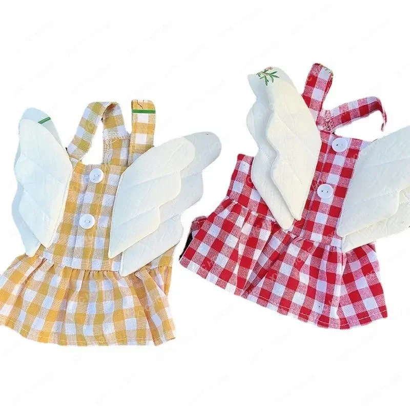 

Dog Clothes Summer Little Wing Plaid Vest Skirt Thin Teddy Pet Vip Schnauzer Bichon Small Dog katten accessories dog accessories