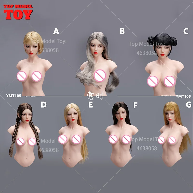 

YMTOYS YMT105 1/6 Movable Eyes YingShi Head Sculpt Asian Beauty Carving Fit 12'' PH TBL Female Soldier Action Figure Body Dolls