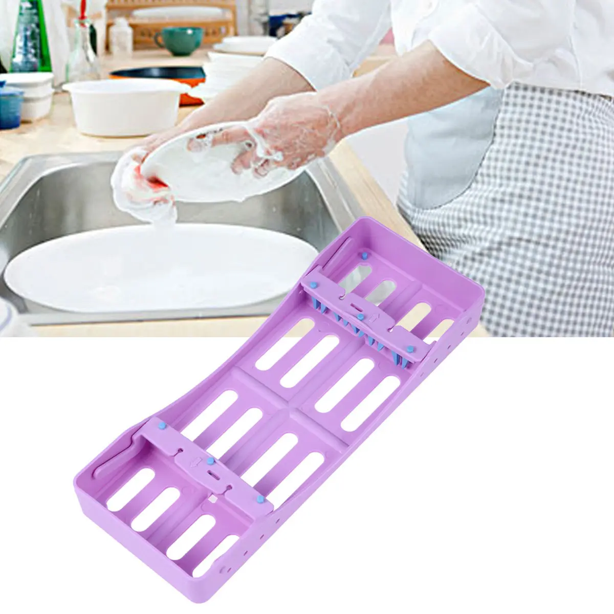 

1 шт. Складной пластиковый контейнер для стерилизации стоматологических инструментов, высококачественный лоток для дезинфекции, бокс для стерилизации