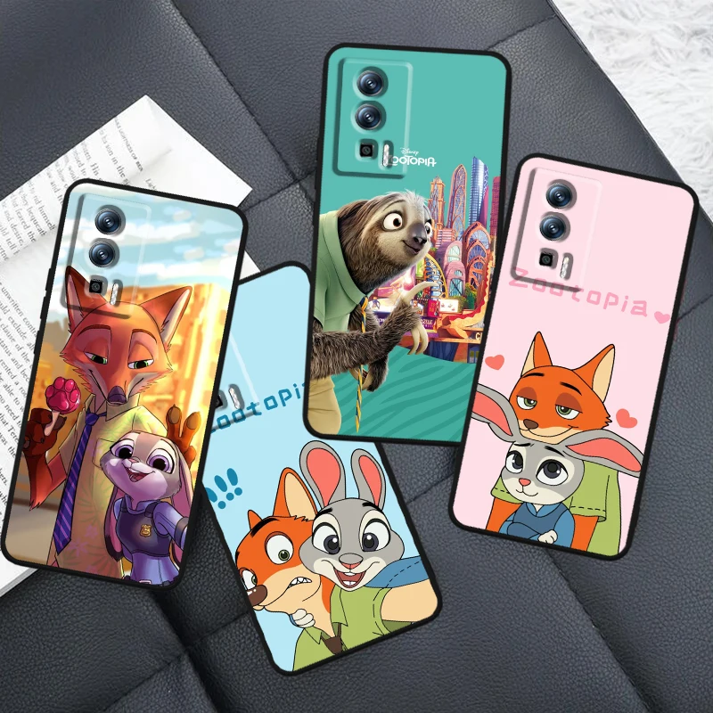 Disney Zootopia Cute Cartoon For Xiaomi Redmi 9A 9C 9AT 10C 9 9T 10 12C 13C A3 12 K60 A1 K50 K40 5G Black Soft Phone Case