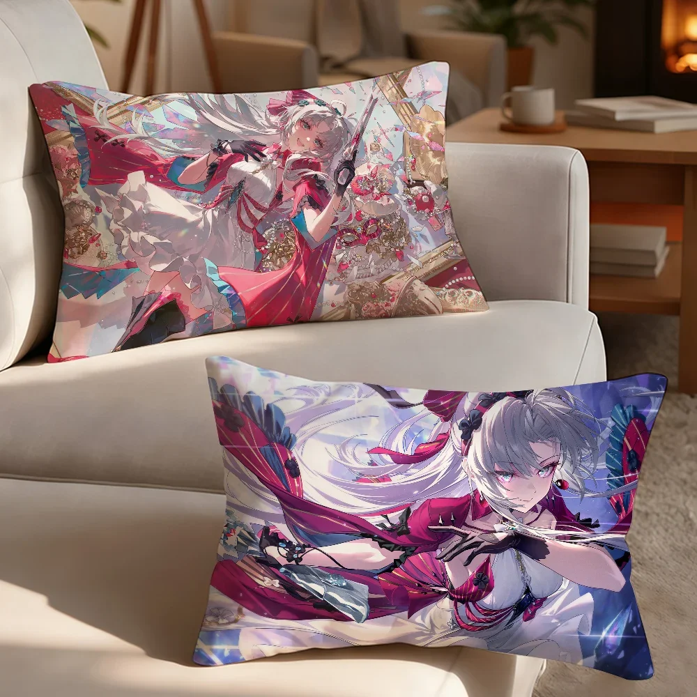 Carlotta Game Wuthering Waves cushion cover Breathable Washable Decor Shell Pillowcase Zipper Sofa Office Lumbar Decoration