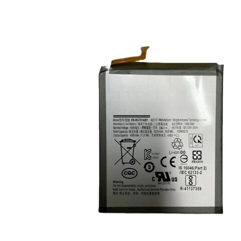 EB-BG781ABY Battery for Samsung Galaxy S20 FE 5G SM-G781B SM-G781U SM-G781W A52 SM-A526 4500mAh 17.37Wh