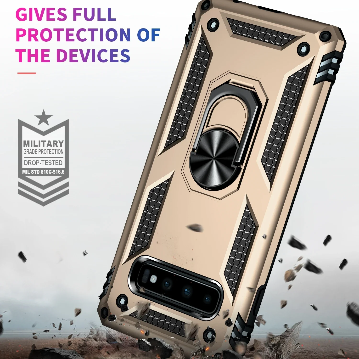 Housse de Protection de qualité militaire avec béquille, étui pour Samsung Galaxy S7 S8 S8Plus S9 S9Plus S10 S10Plus S10E S10 5G