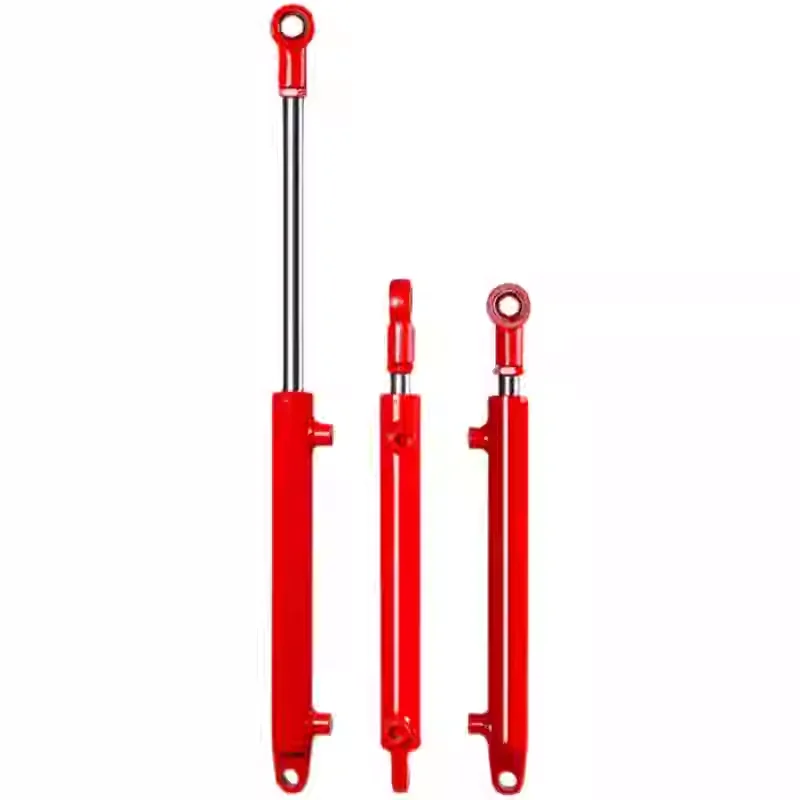 Cilindro idraulico da 3 tonnellate Orecchini piccoli Cilindro idraulico 50-28 Personalizzazione non standard Telescopico bidirezionale Completamente automatico