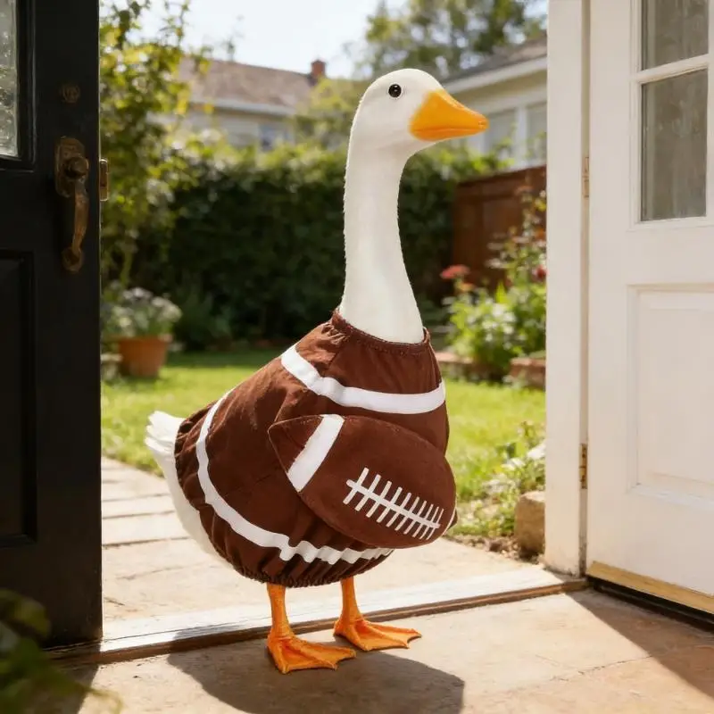 QX2E Playful Garden Geese Costume Porch Geese Outfit Decorative Breathable Geese Holiday Outfit Novelty Duck Cosplay Costume