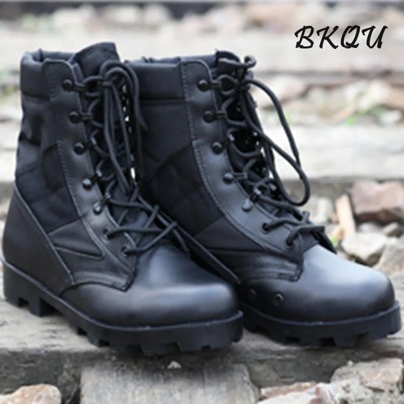 

BKQU Combat Desert Boots High Top Outdoor Training Breathable Classic Male 2024 New Autumn Wear and Light