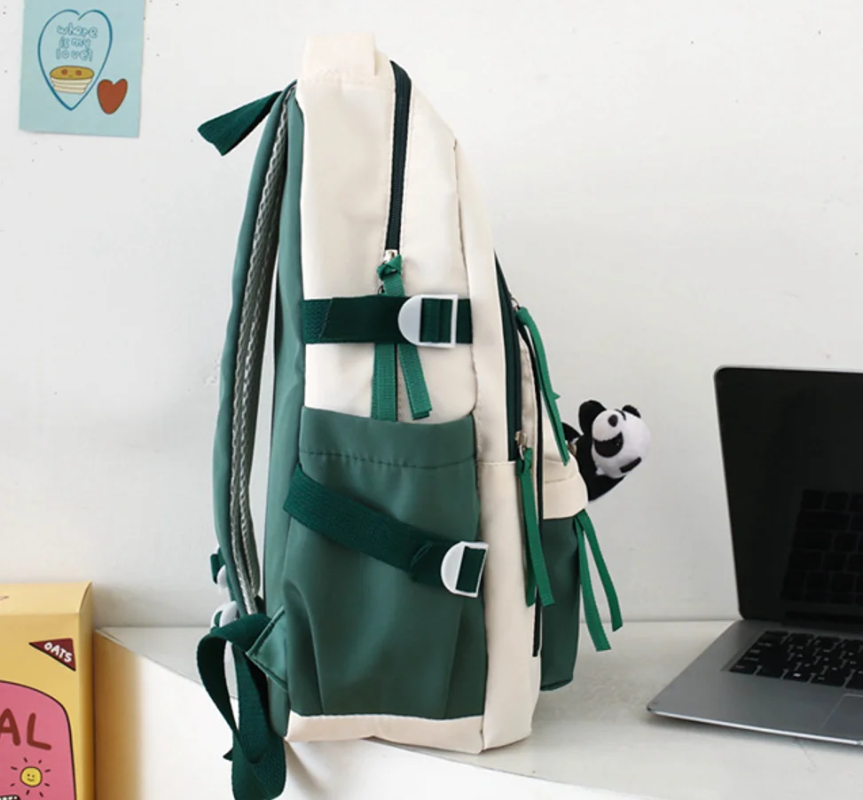 Tendencia Popular, compre uno y llévese otro gratis, colgante de Panda Oxford, bolsas de viaje versátiles de gran capacidad, mochila escolar ligera para mujeres y niñas