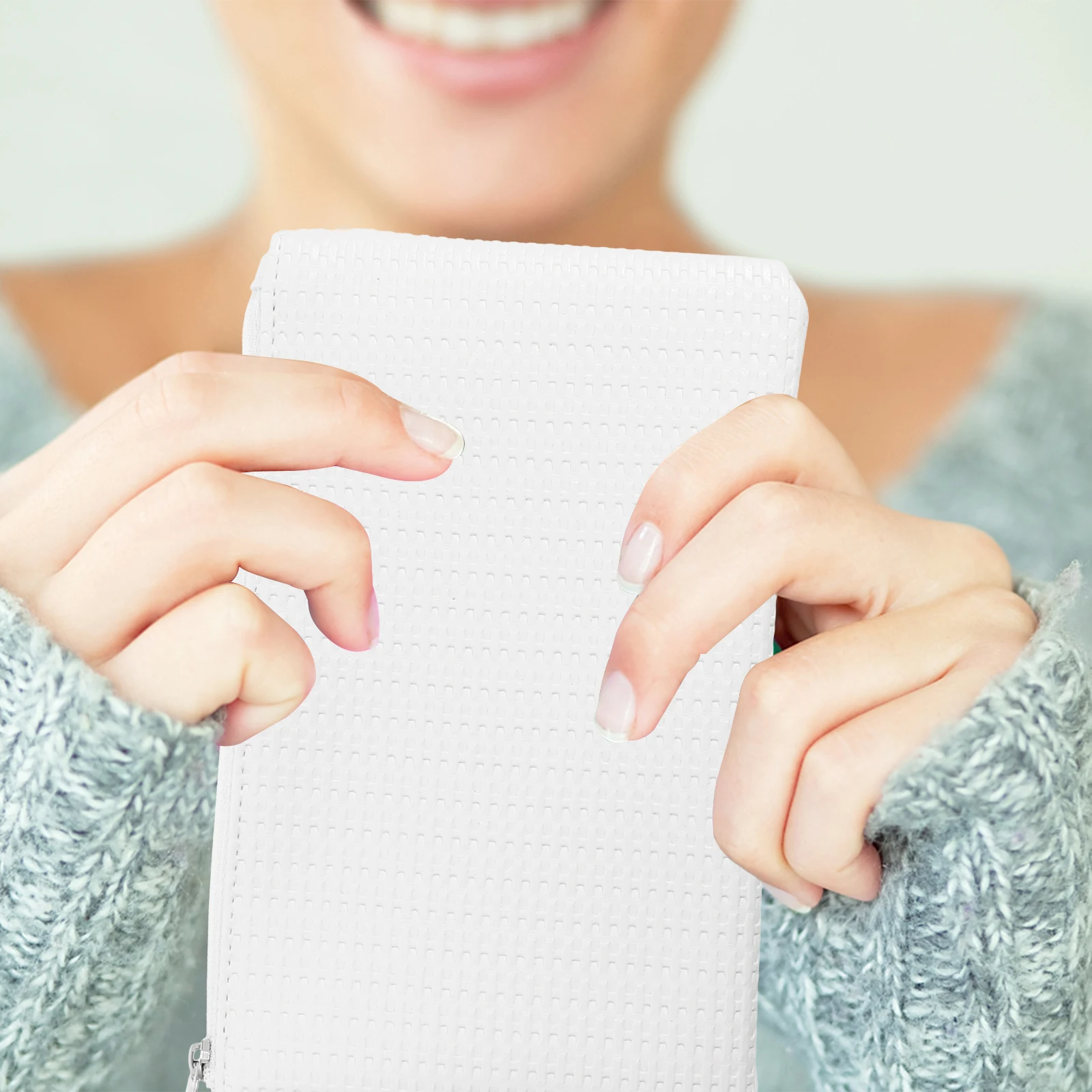 

Bag Key Wallet Coin Purse Lanyard White Zipper Mobile Phone Shopping Lightweight Durable Travel Office Daily Use