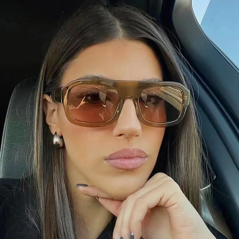 الكلاسيكية مستطيلة إطار كبير النظارات الشمسية النساء موضة جديدة ريترو نظارات شمسية INS النظارات الرجال للجنسين