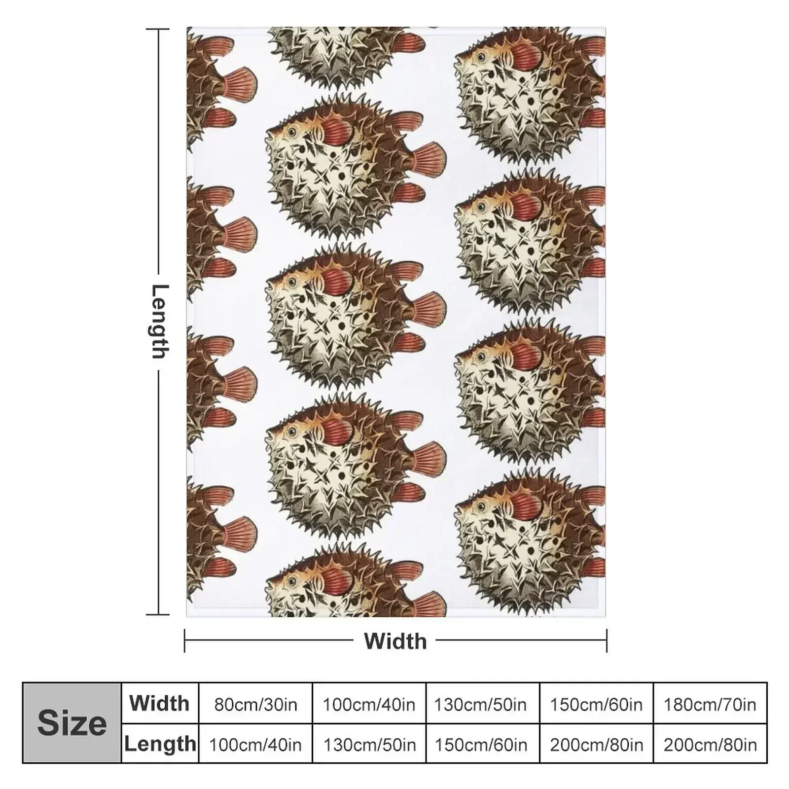 Puffer Fish Throw Blanket Luxury Throw Bed linens Plaid Blankets