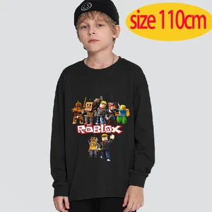 Roblox-Oversized Anime Figure Tees para crianças, tops de manga longa para bebê menina e menino, roupas de desenhos animados para crianças, quentes e elegantes 12 principais vendas blusa do roblox - №9