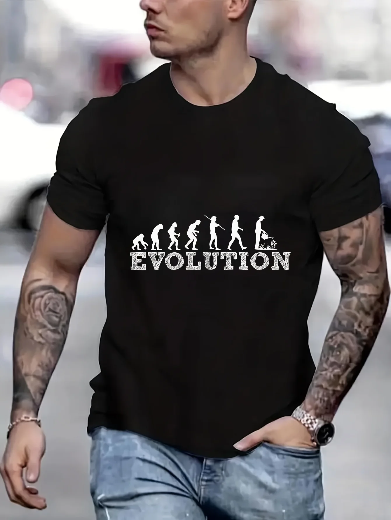 

Мужские рубашки Funny Evolution Gardening, футболки с аниме, мужские футболки, футболка большого размера, мужские забавные футболки B5022239