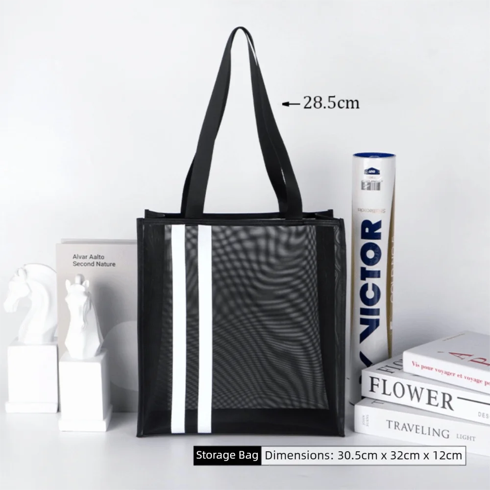 

Fashion Clear Tote Bag Nylon Mesh Large Capacity Handbag Transparent Single-shoulder Bag for Women