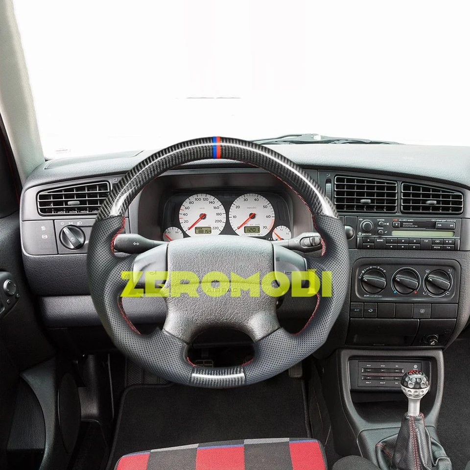 

Сменный руль из настоящего углеродного волокна с кожей для VW Volkswagen Golf 3 Mk3 JETTA