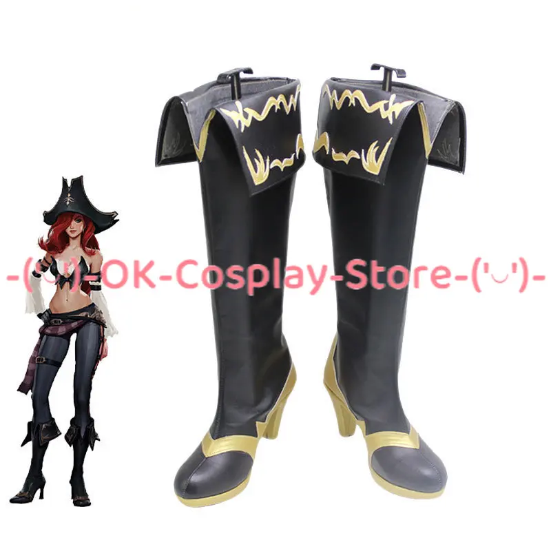 

Miss Fortune Cosplay Shoes LOL the Bounty Hunter Cosplay Props PU Shoes Halloween Carnival Boots Custom Made