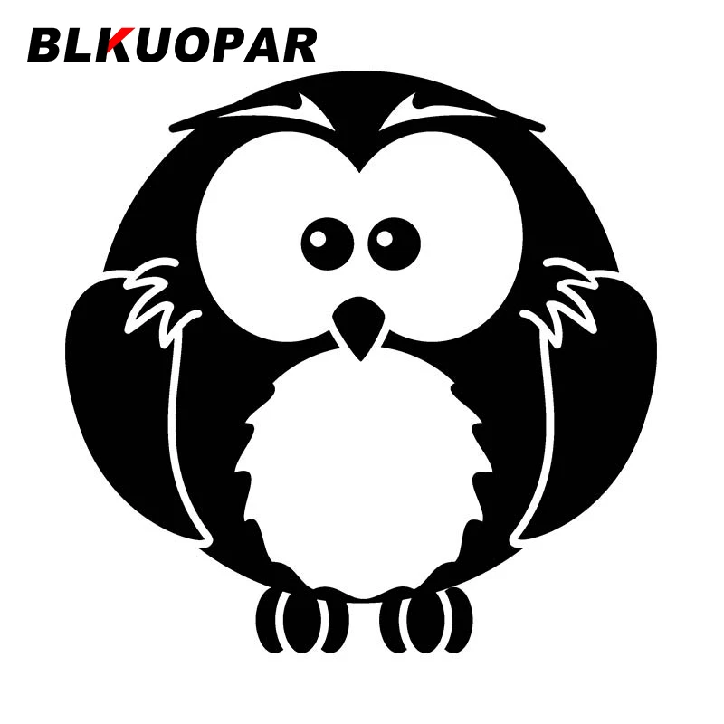 

BLKUOPAR для мультяшной совы, окклюзия, царапина, графическая наклейка, водостойкая наклейка на лобовое стекло, холодильник, доска для серфинга, виниловая автомобильная пленка