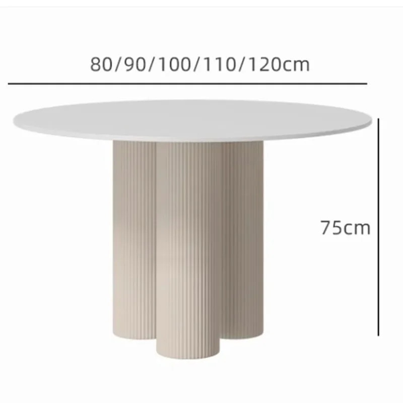 Elegant Living Room Dining Table Modern Round Sedentary Balcony Dining Table Nordic Design Home Furniture