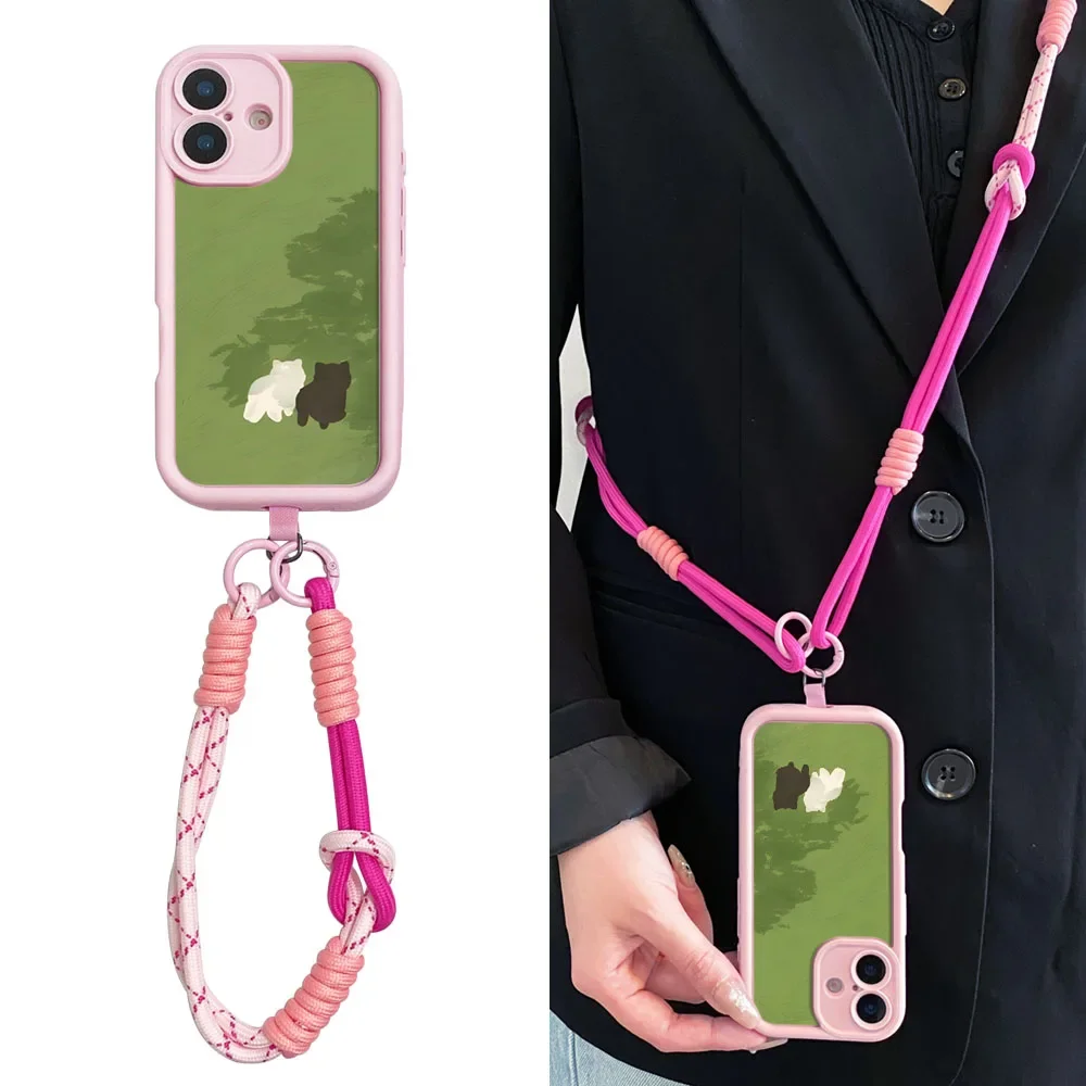 Ypm5 مضحك القط CrossbodyLanyard جراب هاتف ForSamsung A56 55 36 26 16 06 15 35 25 54 34 24 73 71 51 31 72 52 32 14 13 12 17 07