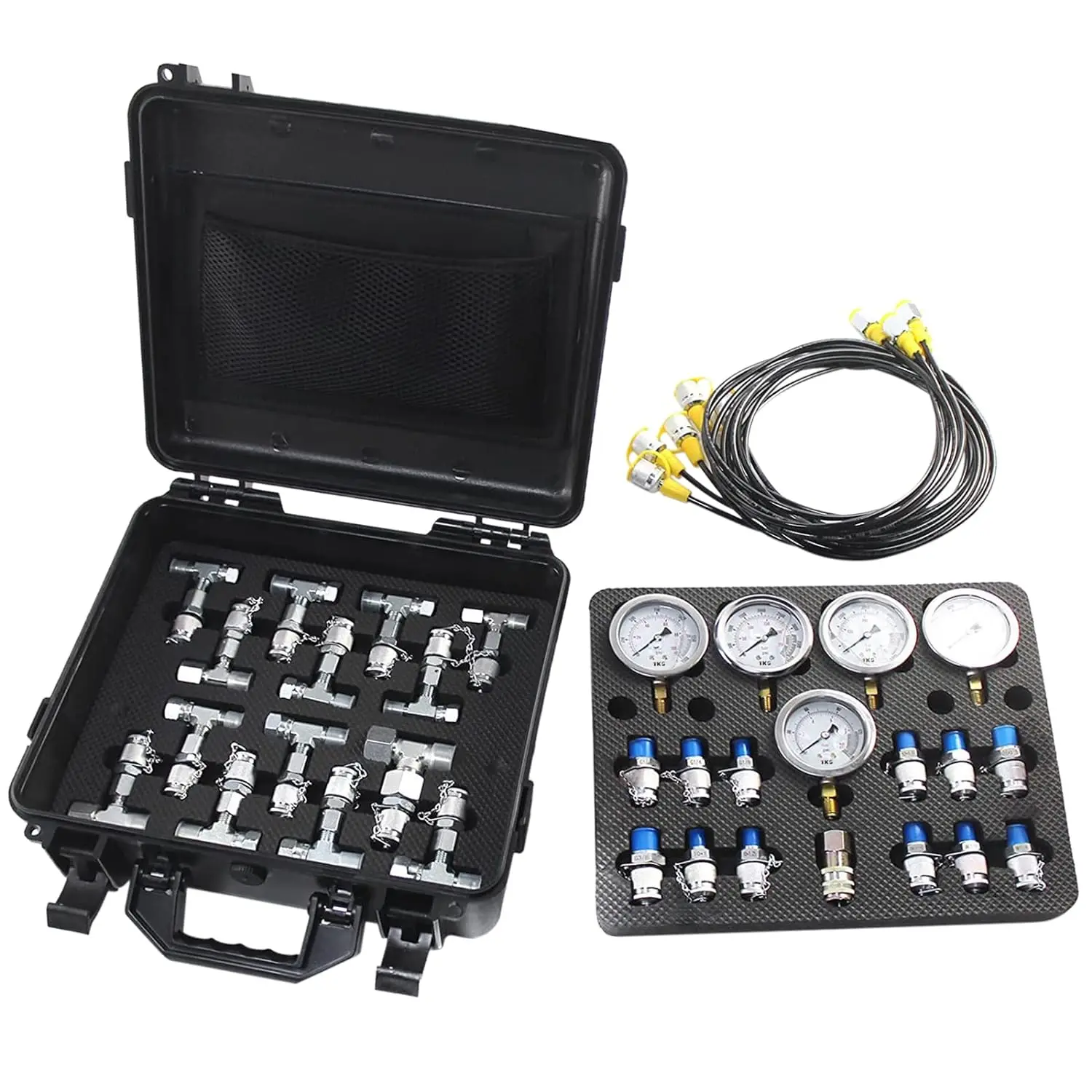 Hydraulic test kit, hydraulic gauge kit for excavator construction machinery