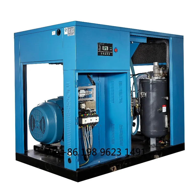 AC Power PLC Control Air Cooled Screw Air Compressor Permanent Magnet VFD Energy Saving Industrial Air Compressor