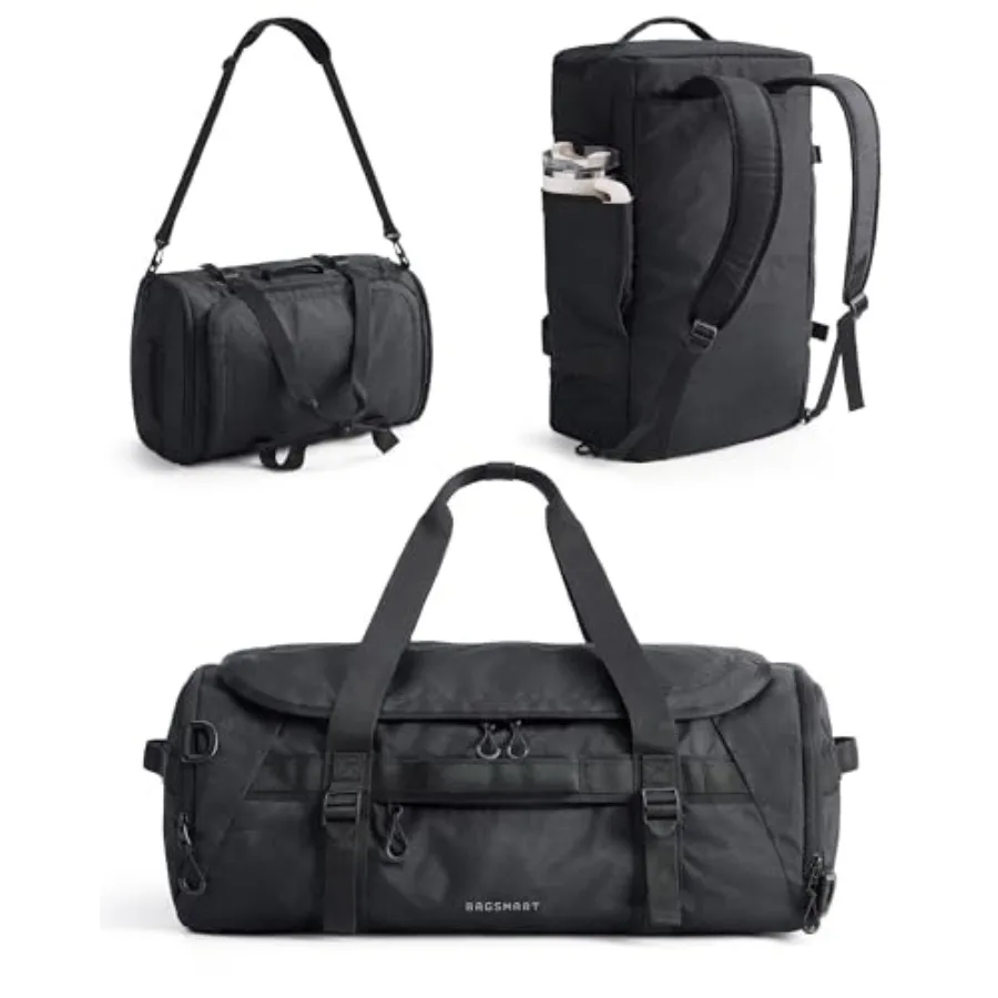 

4-IN-1 Duffle Bag for Travel, 40L Travel Bag Gym Duffle, TSA Carry on Backpack with Shoes Compartment and Wet Pocket, Water-res