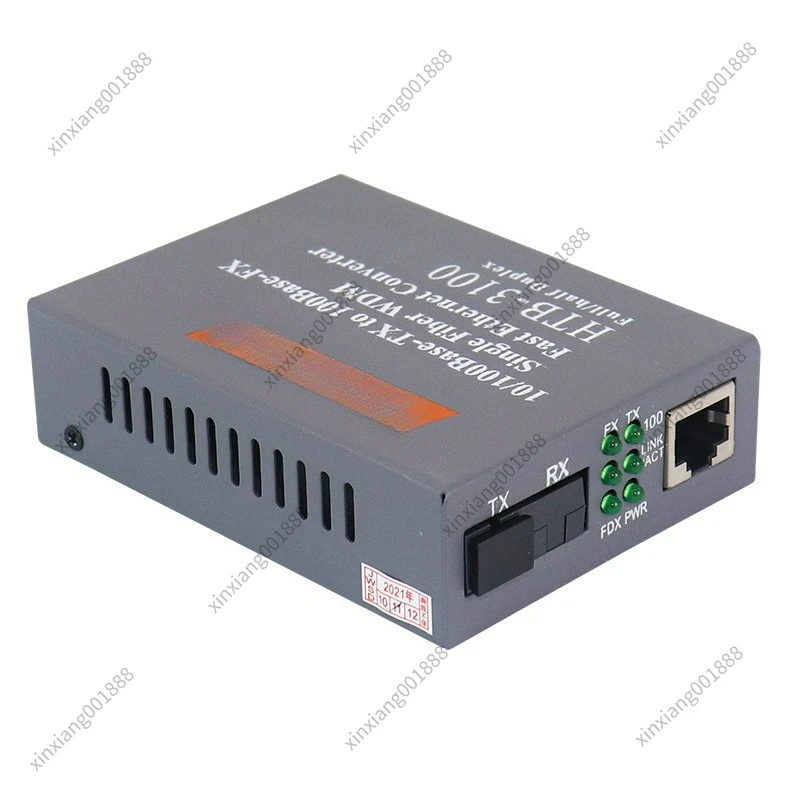 For NetLINK HTB-3100AB 10/100M Single-mode Single-fiber Transceiver, 100M Optical and Electrical Media Converter