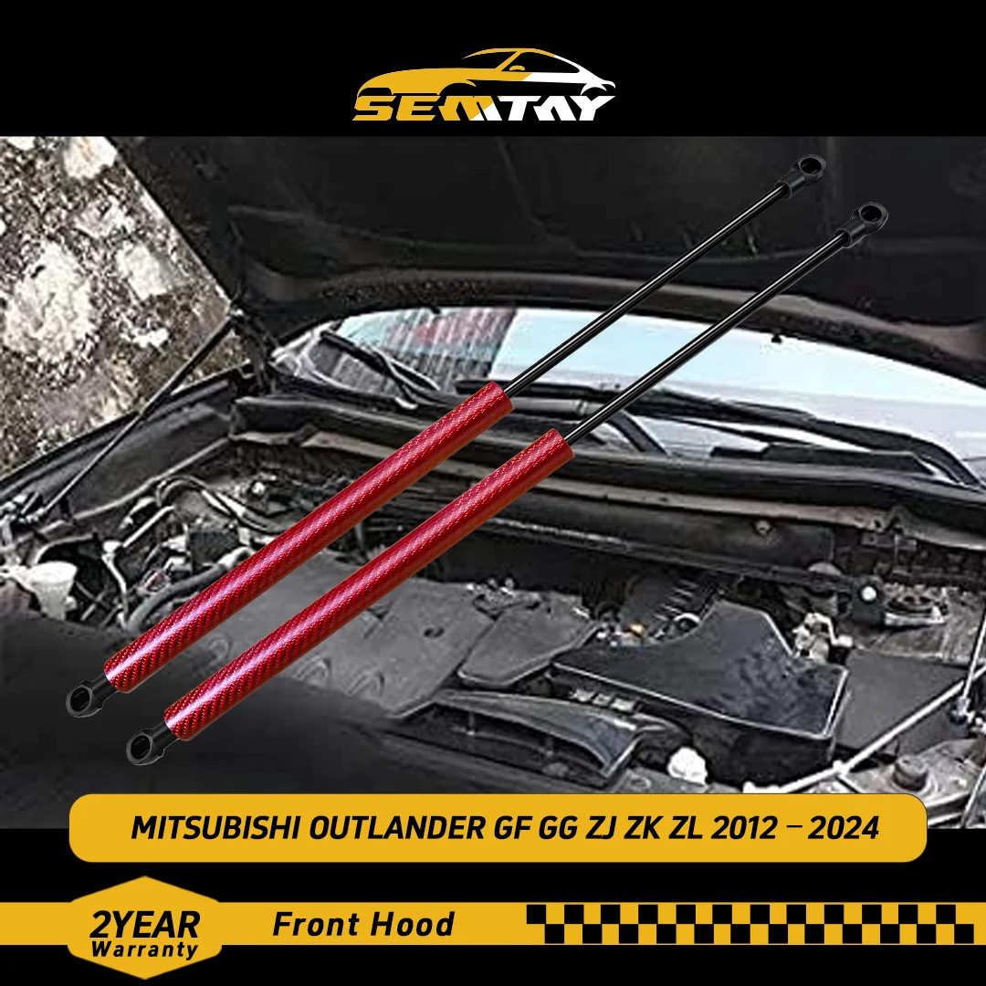 

SEMTAY Hood Struts Compatible with MITSUBISHI OUTLANDER GF GG ZJ ZK ZL 2012–2024Bonnet Lift Support Spring Shocks Damper