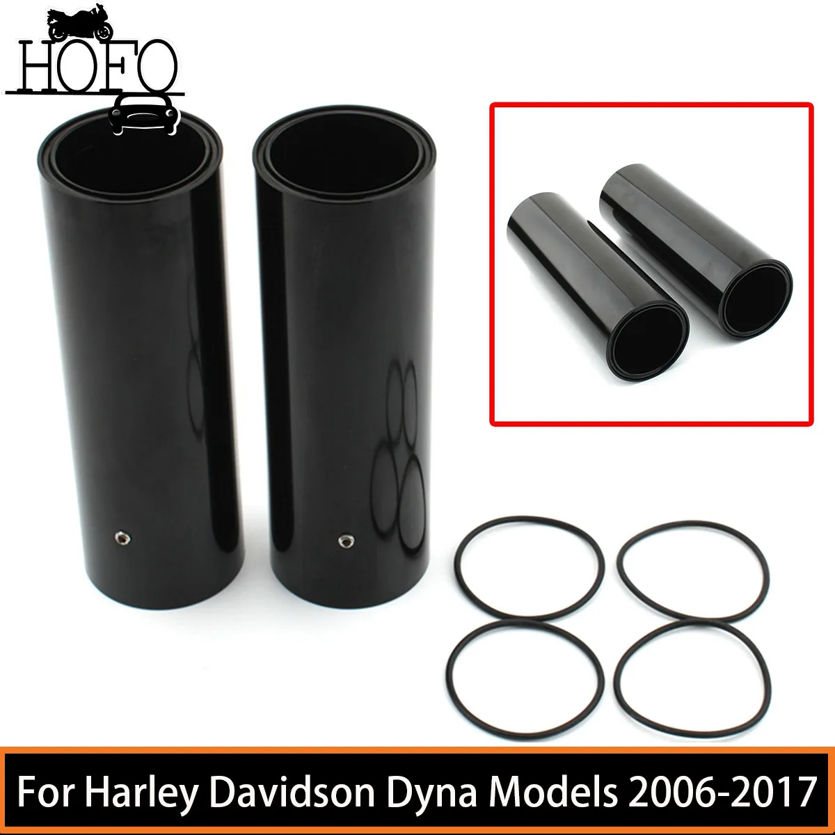 

2 Pcs/Set Motorcycle Front Fork Cover Boot Slider Upper Shock Absorber Cover Aluminum For Harley Davidson Dyna Models 2006-2017