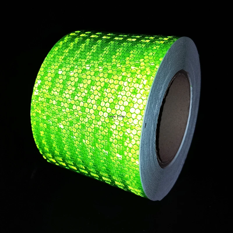 2.5cm/5cm/10cm/20cm*5M Green Reflective Safety Tapes Self-Adhesive Waterproof Reflectors Warning Stickers For Car Vehicles Truck