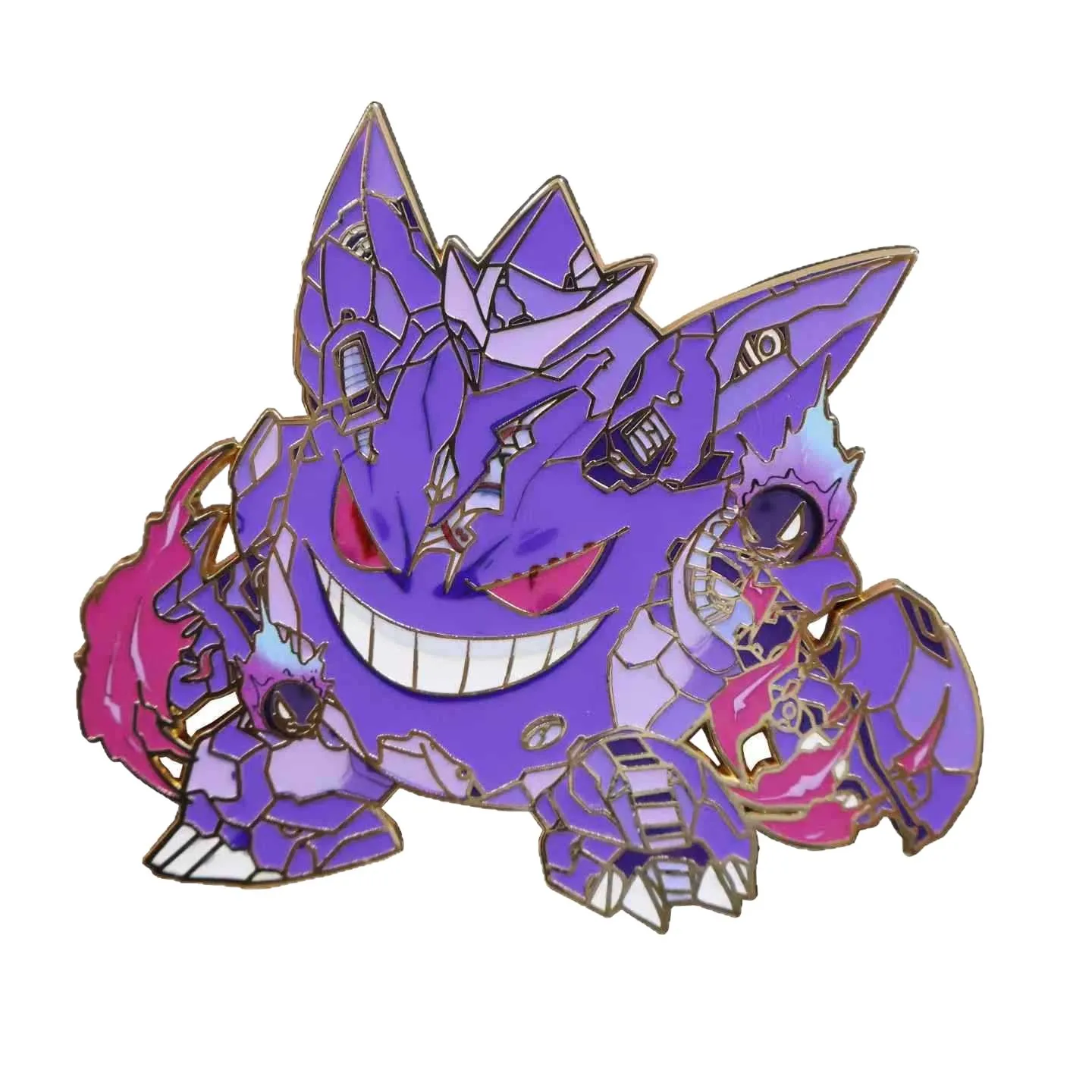 Gastly Gengar ‌ Leuchtende Anstecknadeln, Geister-Monster-Abzeichen, Anime-Broschen für Rucksack, Kleidung, Revers, ACG Cosplay, Spielzeug, Geschenk, Dekoration – Detail 5