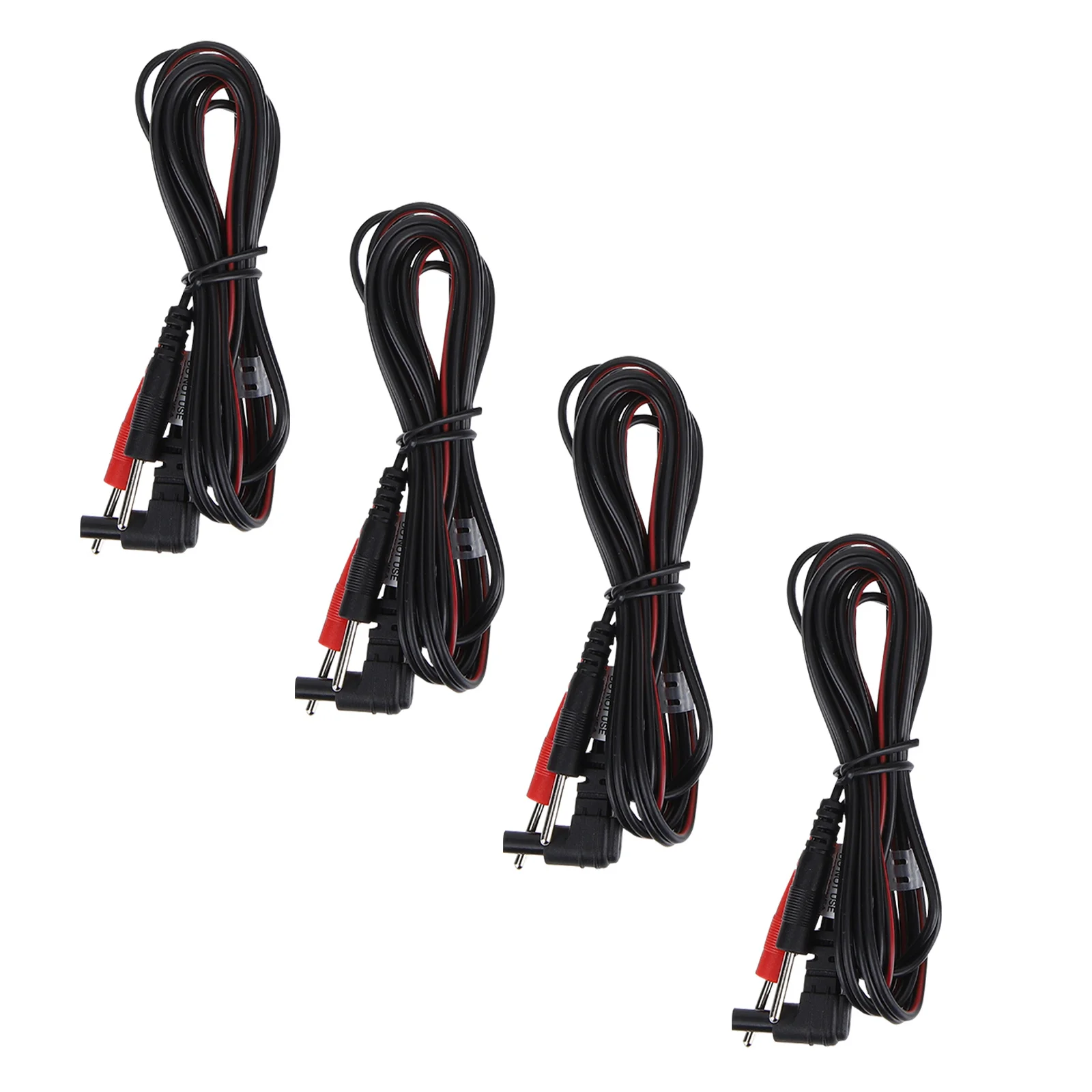 Cavi per elettrodi da 4 pezzi per macchine da massaggio Collegare cavi Dispositivi per il trattamento della fisioterapia Cavi di ricambio Pin da 2 mm