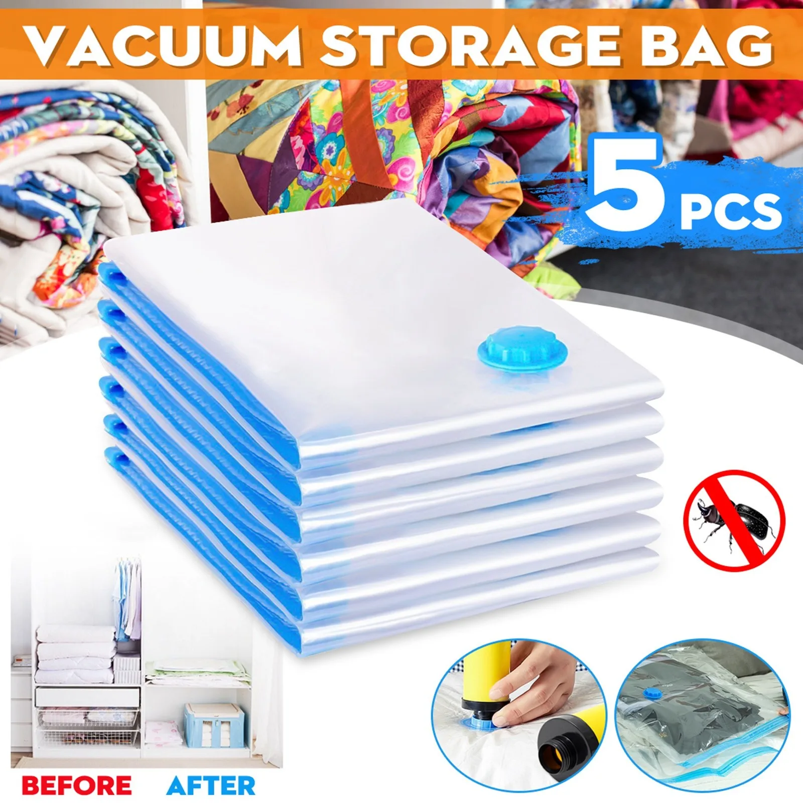 

Vacuum Storage Bags Large Vacuum Sealed Storage Bags Space-Saving Quilt Organizer Bags For Closet Organization And Packing