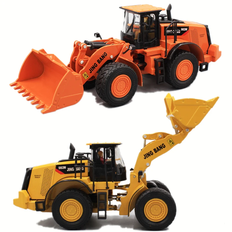 

Литой под давлением масштаб 1/50, бульдозер, лопата, модель автомобиля из сплава, Коллекционная игрушка, подарок, сувенир, демонстрационный орнамент