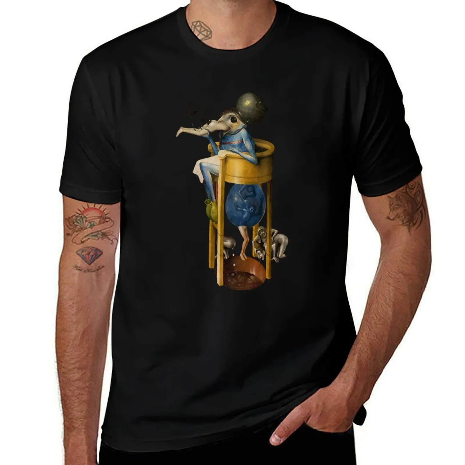 

Hieronymus Bosch - Devil on Night Chair T-Shirt t shirt man cotton funny t shirts dark humor