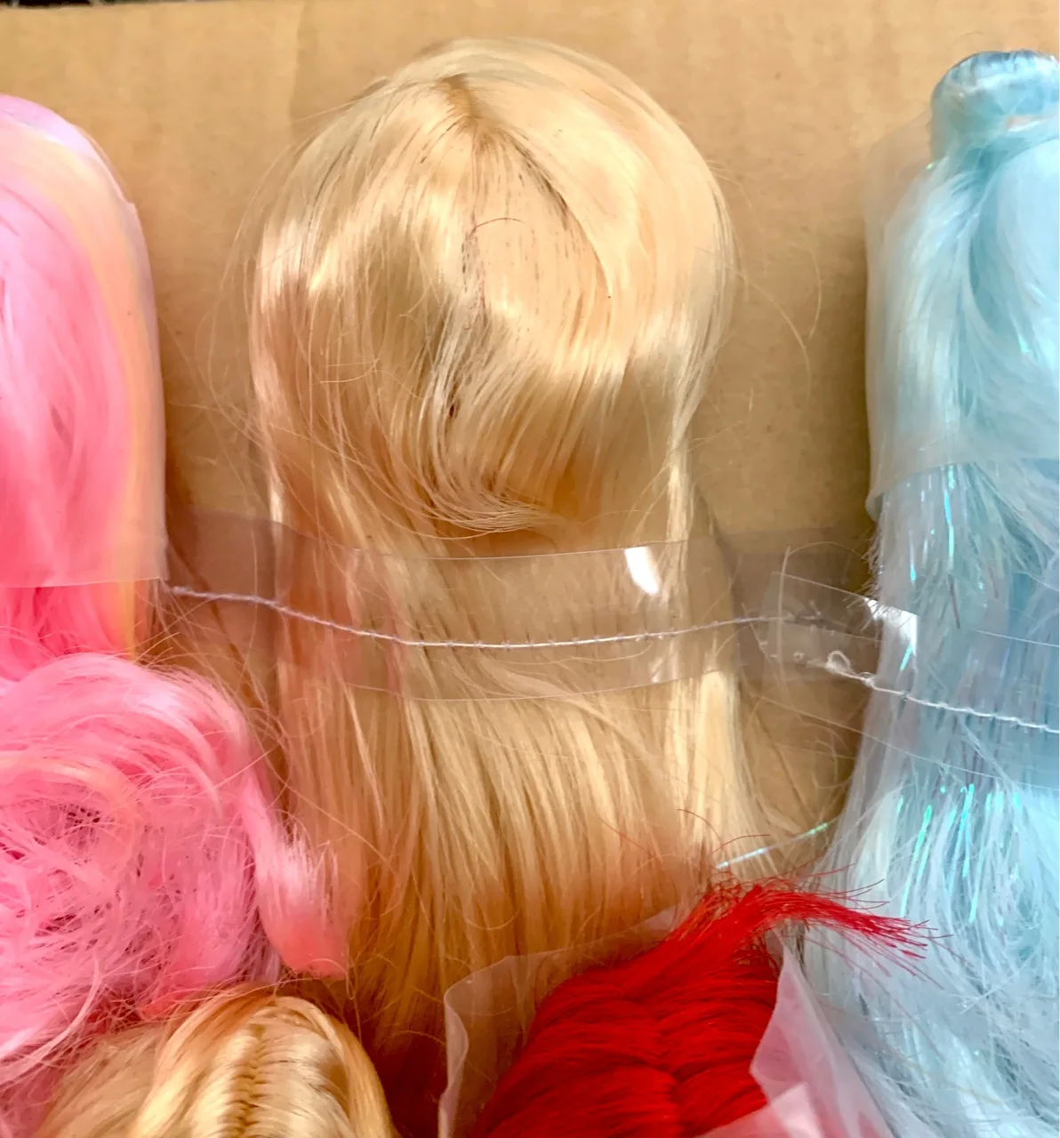 wig cover false hair for 1/6 /1/8 baby doll BJD doll suit head circumference about 13cm