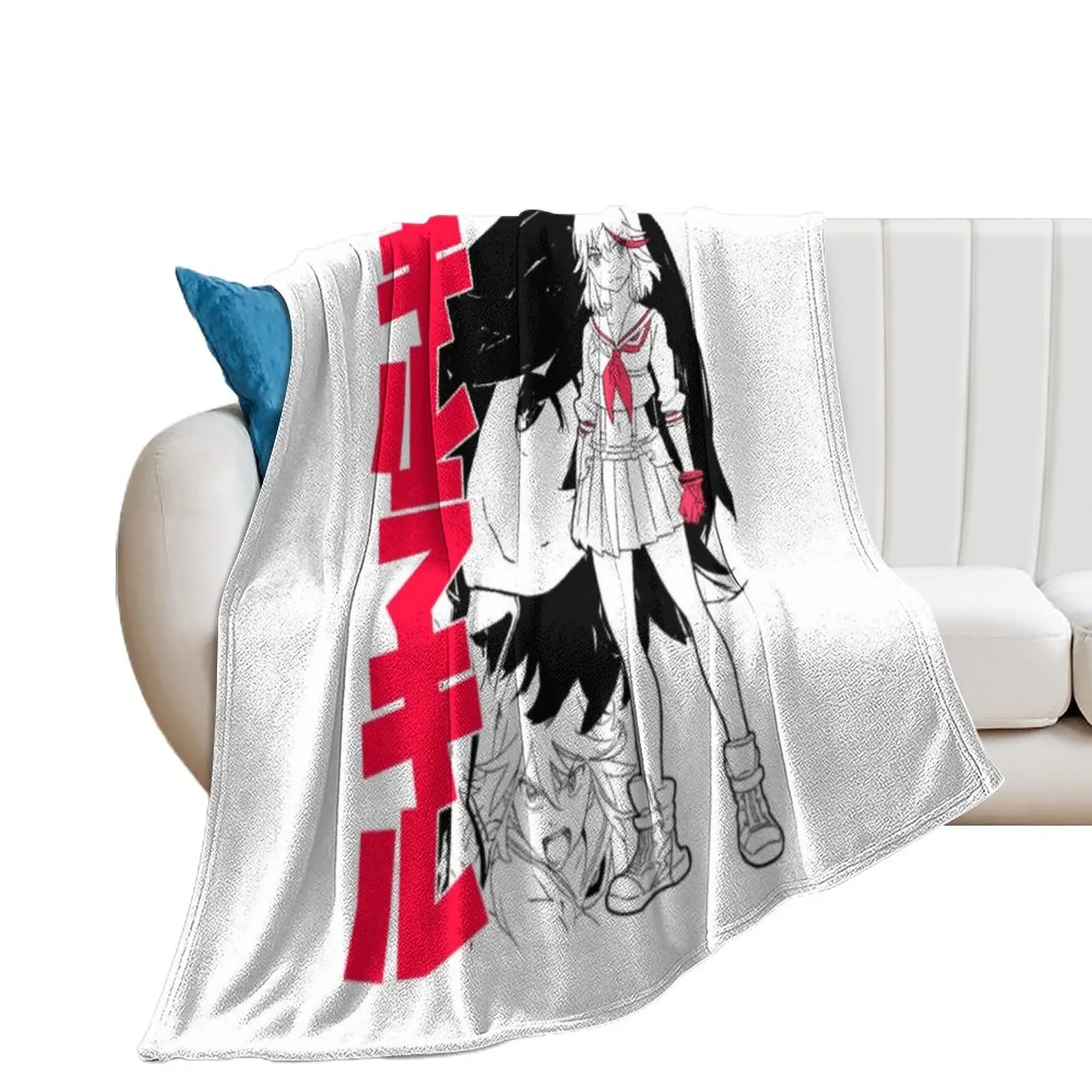 Kill La Kill T-ShirtRyu Ko! (black) Throw Blanket Personalized Gift Bed Blankets