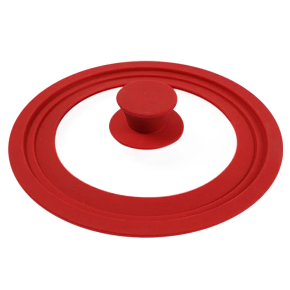 

1Pcs Heatresistant Pot Cover Tempered Glass Construction Transparent Lid Easygrip Knob Oilsplash Protector Pot Lid