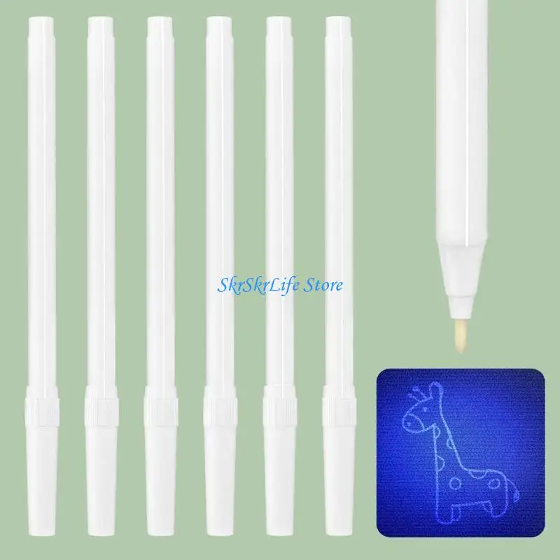 E65E 2 Pcs 사라지는 잉크 펜 UV 펜 매니아 제작을위한 보이지 않는 잉크 펜