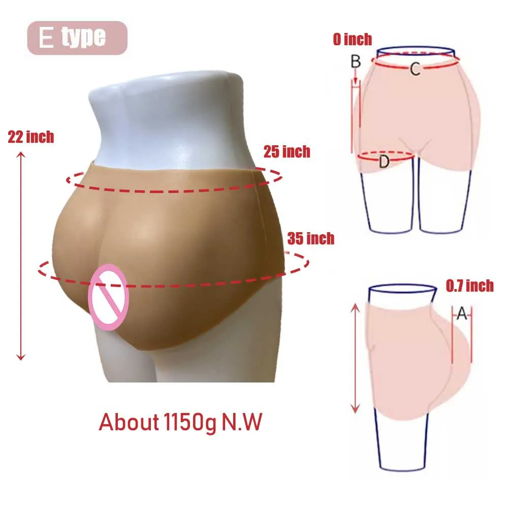 Low Waist Silicone Booty Shapewear Large Buttocks Padding Pants Shapr For African Woman Big Bum